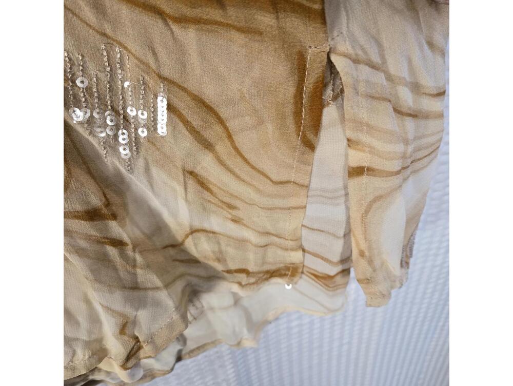 Pilcro Anthropologie 3X Marble Shine Sequin Button Down Shirt Boho Sheer Rayon - Picture 4 of 9